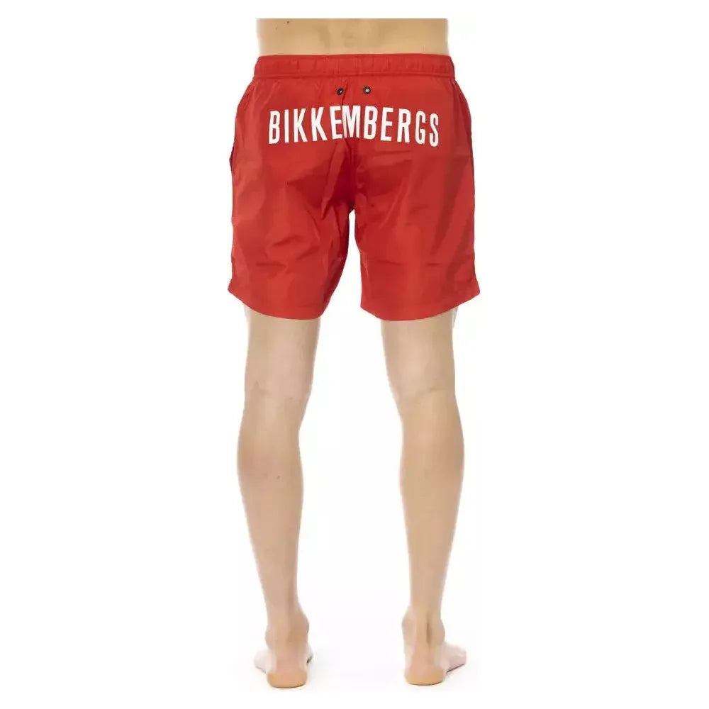 Bikkembergs Red Polyester Men's Swim Short Bikkembergs