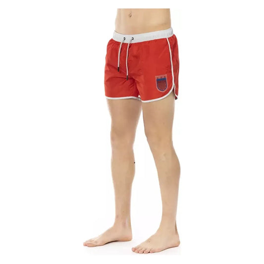 Bikkembergs Red Polyester Men Swim Short Bikkembergs