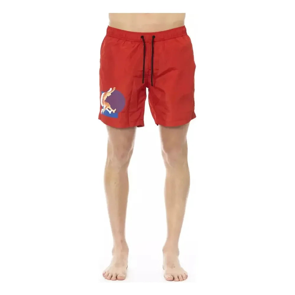 Bikkembergs Red Polyester Men's Swim Short Bikkembergs