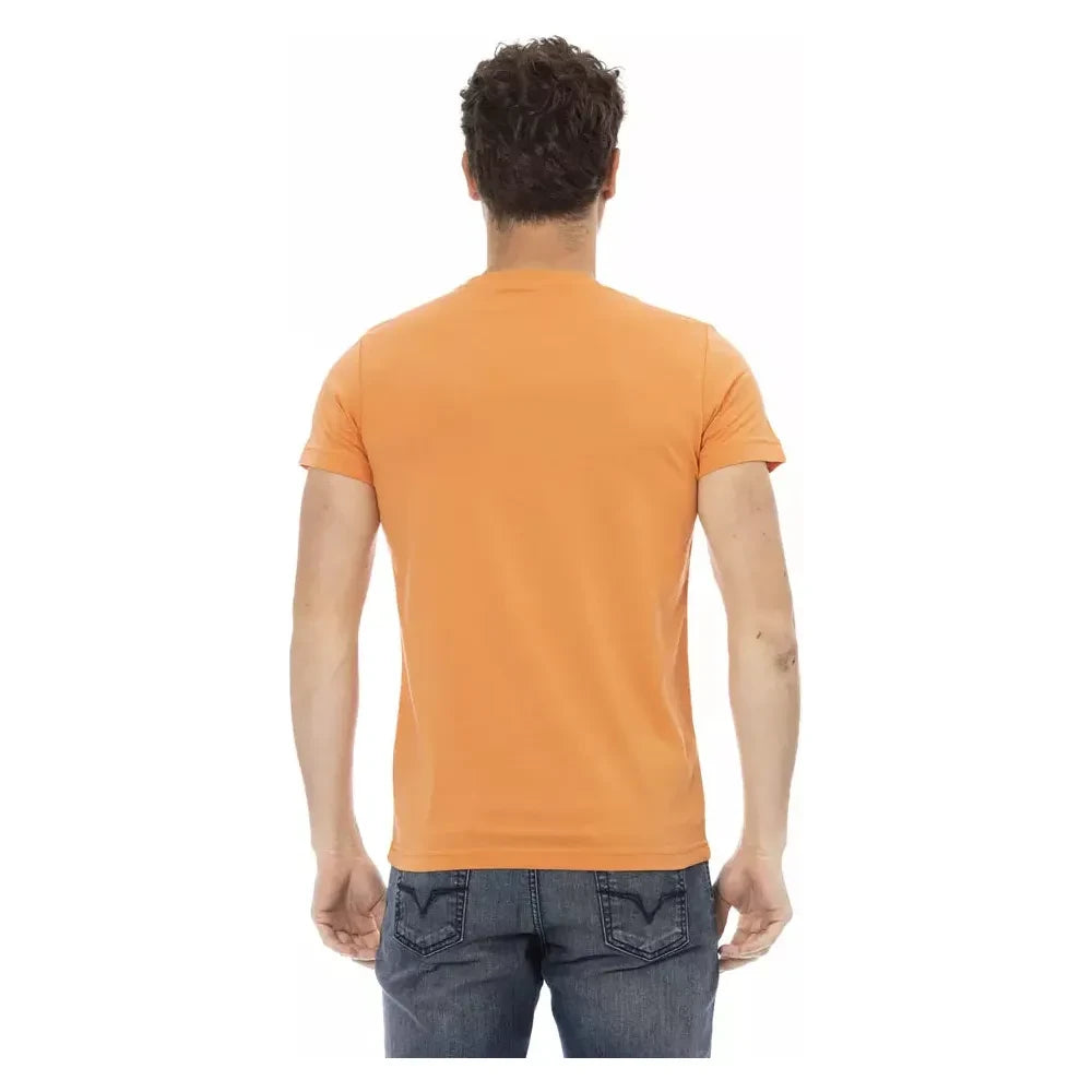 Trussardi Action Orange Cotton Men T-Shirt Trussardi Action