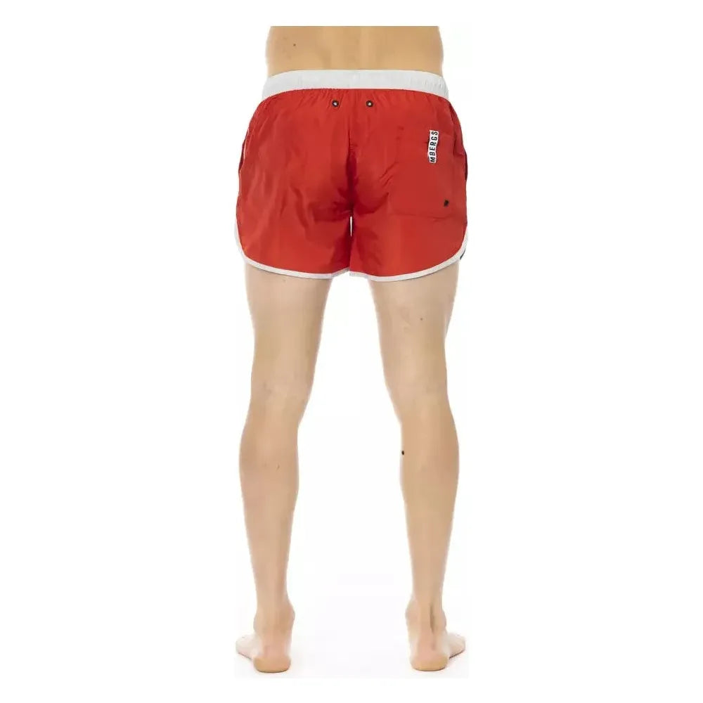 Bikkembergs Red Polyester Men Swim Shorts Bikkembergs