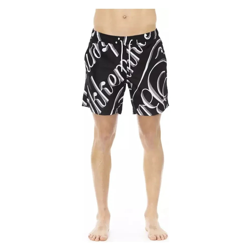 Bikkembergs Black Polyester Men Swimwear Bikkembergs