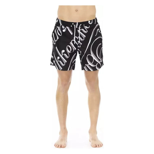 Bikkembergs Black Polyester Men Swimwear Bikkembergs