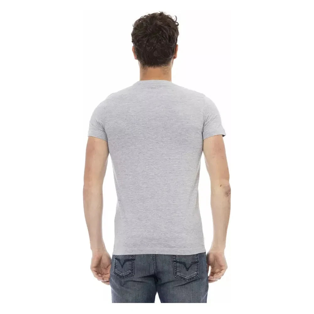 Trussardi Action Gray Cotton Men T-Shirt Trussardi Action