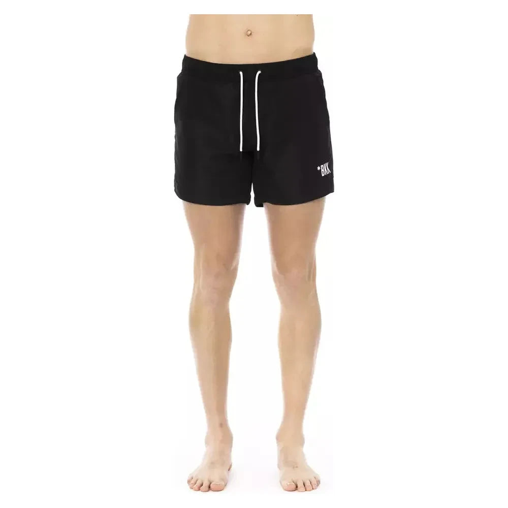 Bikkembergs Black Polyester Men Swim Short Bikkembergs