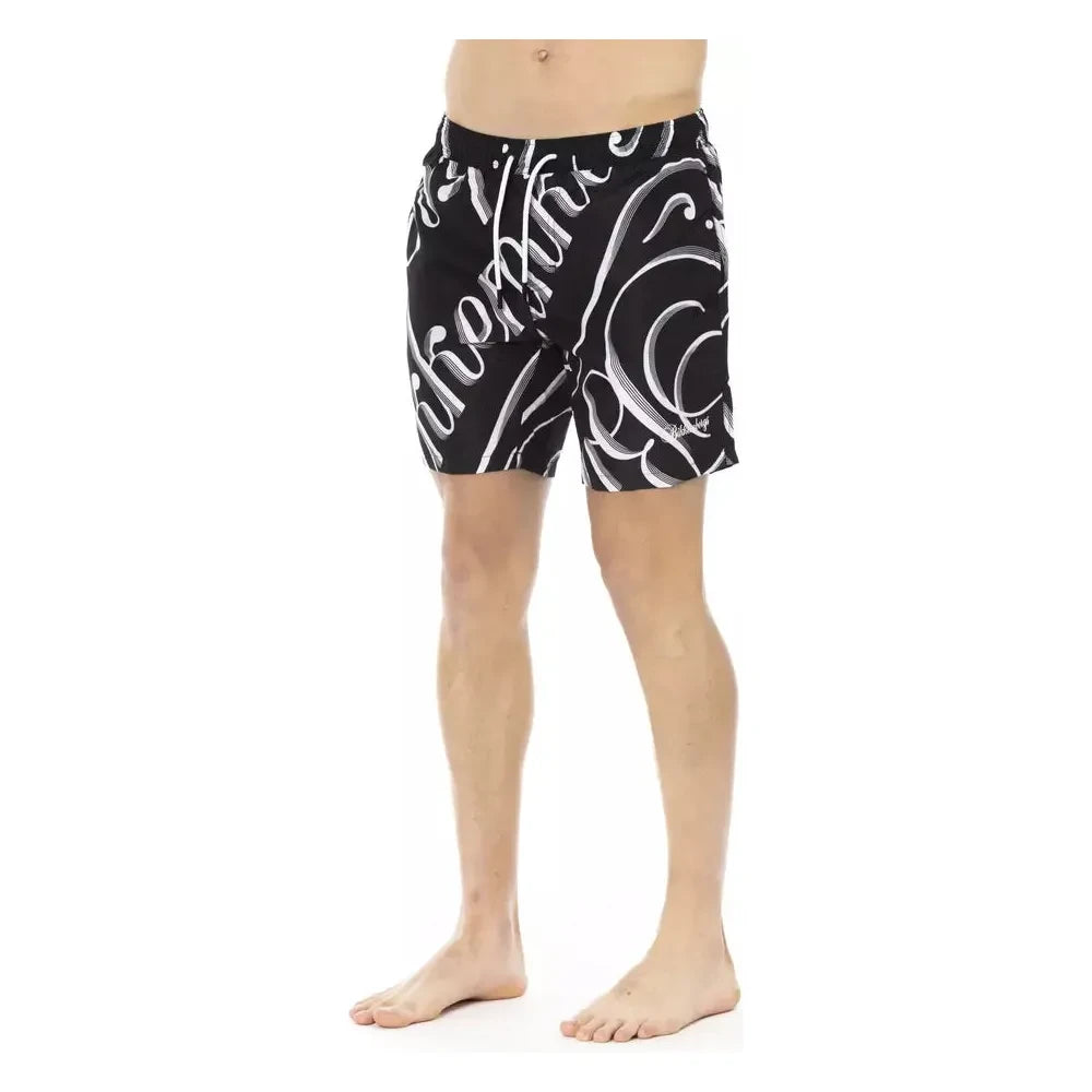 Bikkembergs Black Polyester Men Swimwear Bikkembergs