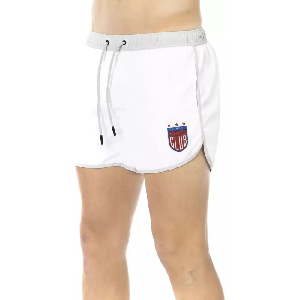 Bikkembergs White Polyester Men Swim Shorts Bikkembergs