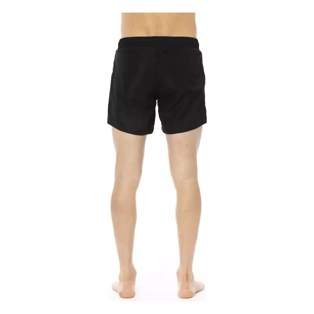 Bikkembergs Black Polyester Men Swim Short Bikkembergs