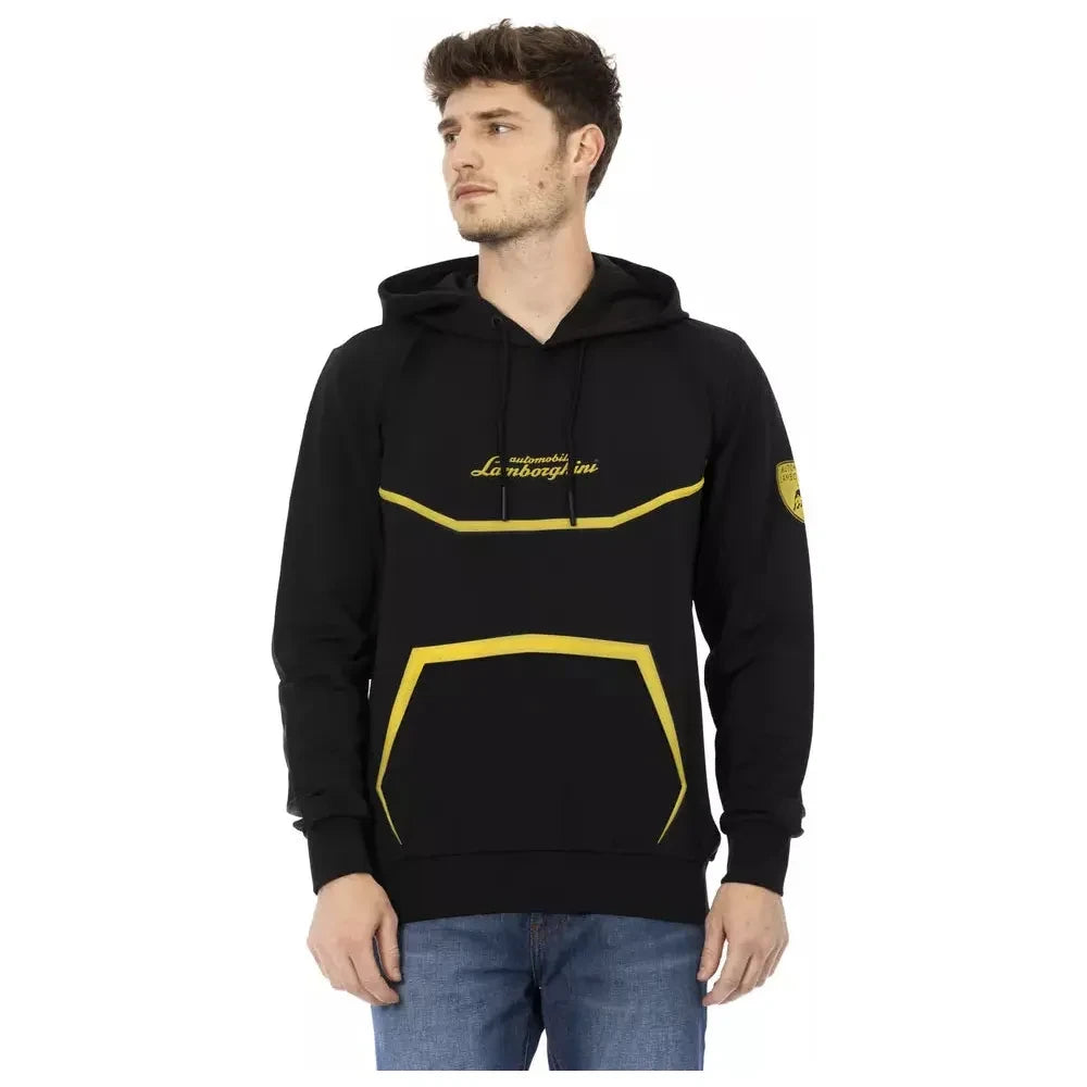 Automobili Lamborghini Black Polyester Men Sweatshirt Automobili Lamborghini