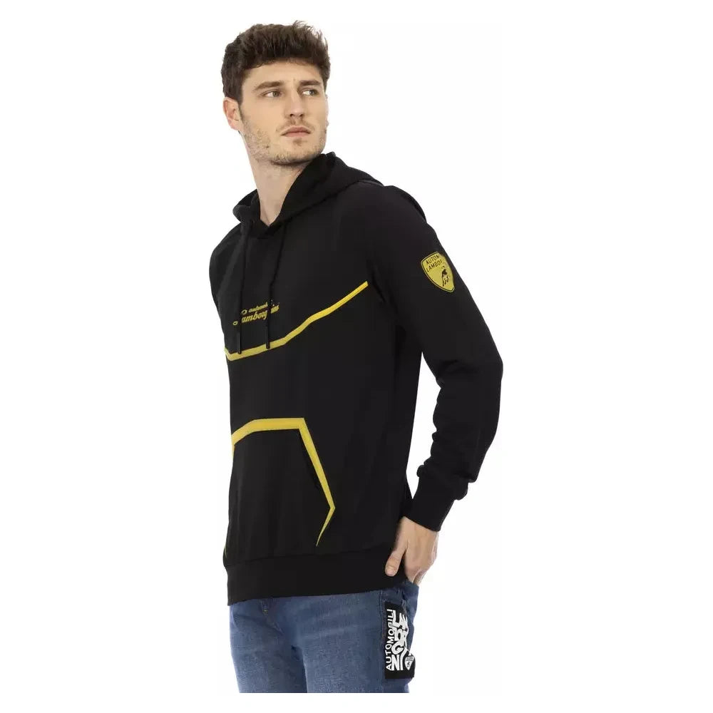 Automobili Lamborghini Black Polyester Men Sweatshirt Automobili Lamborghini