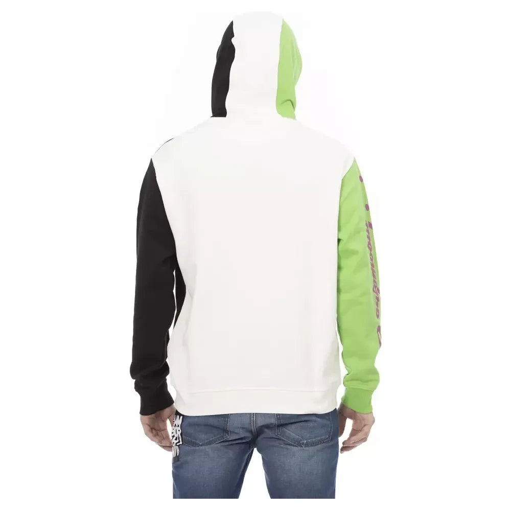 Automobili Lamborghini White Cotton Men's Hooded Sweater Automobili Lamborghini