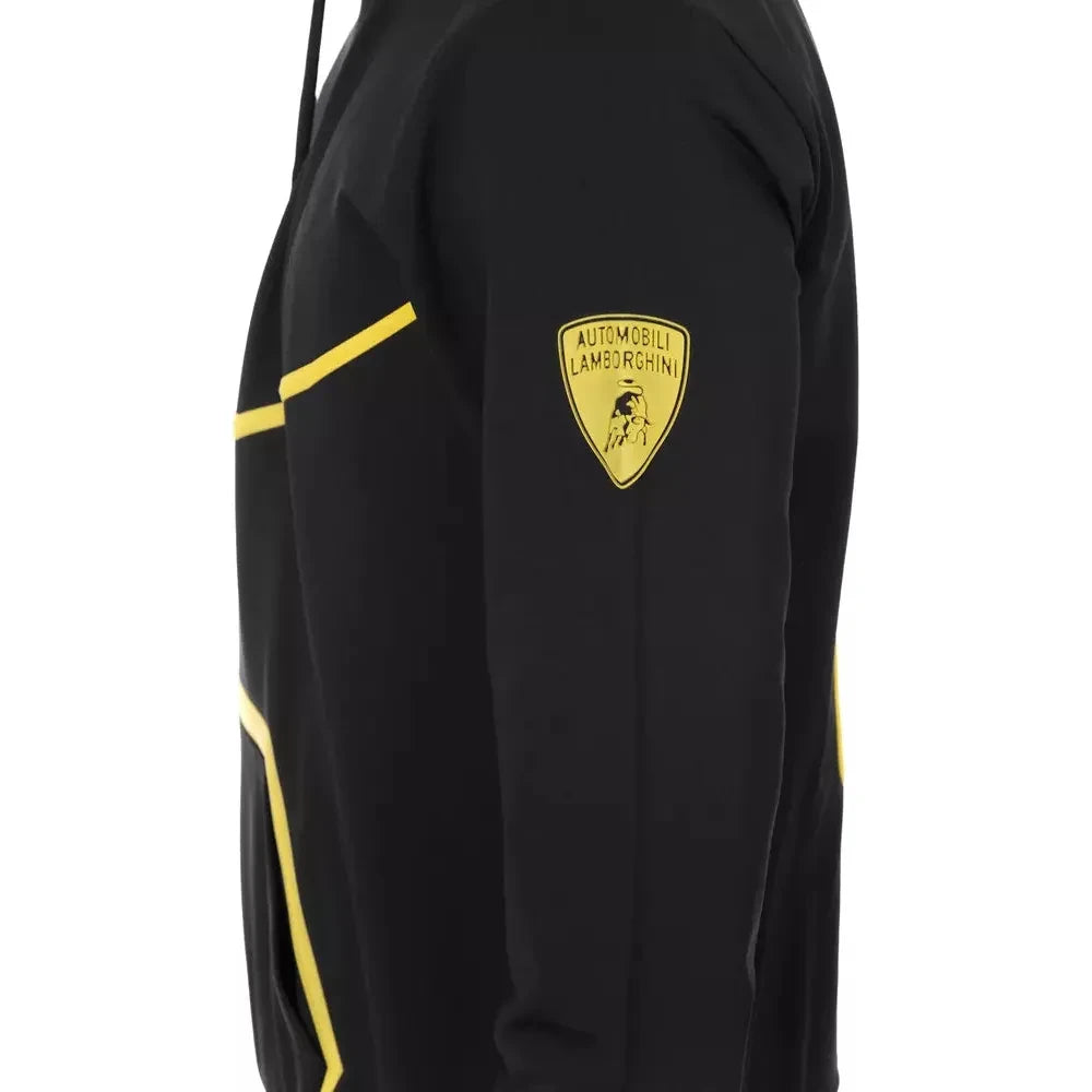 Automobili Lamborghini Black Polyester Men Sweatshirt Automobili Lamborghini