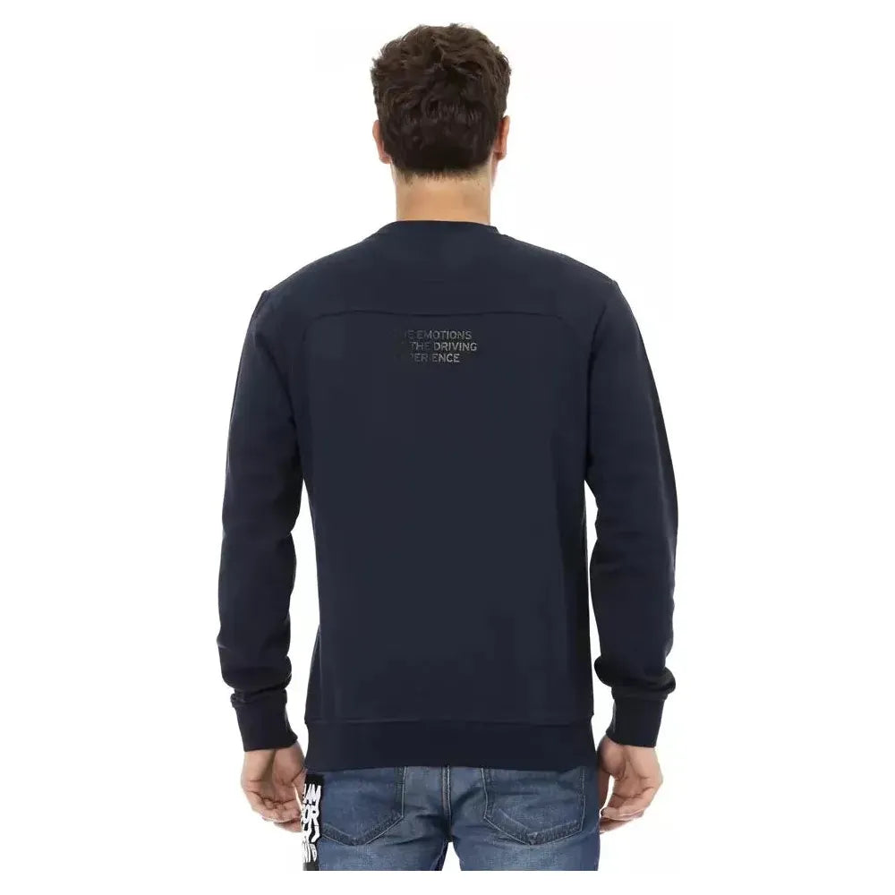 Automobili Lamborghini Blue Cotton Men Sweater