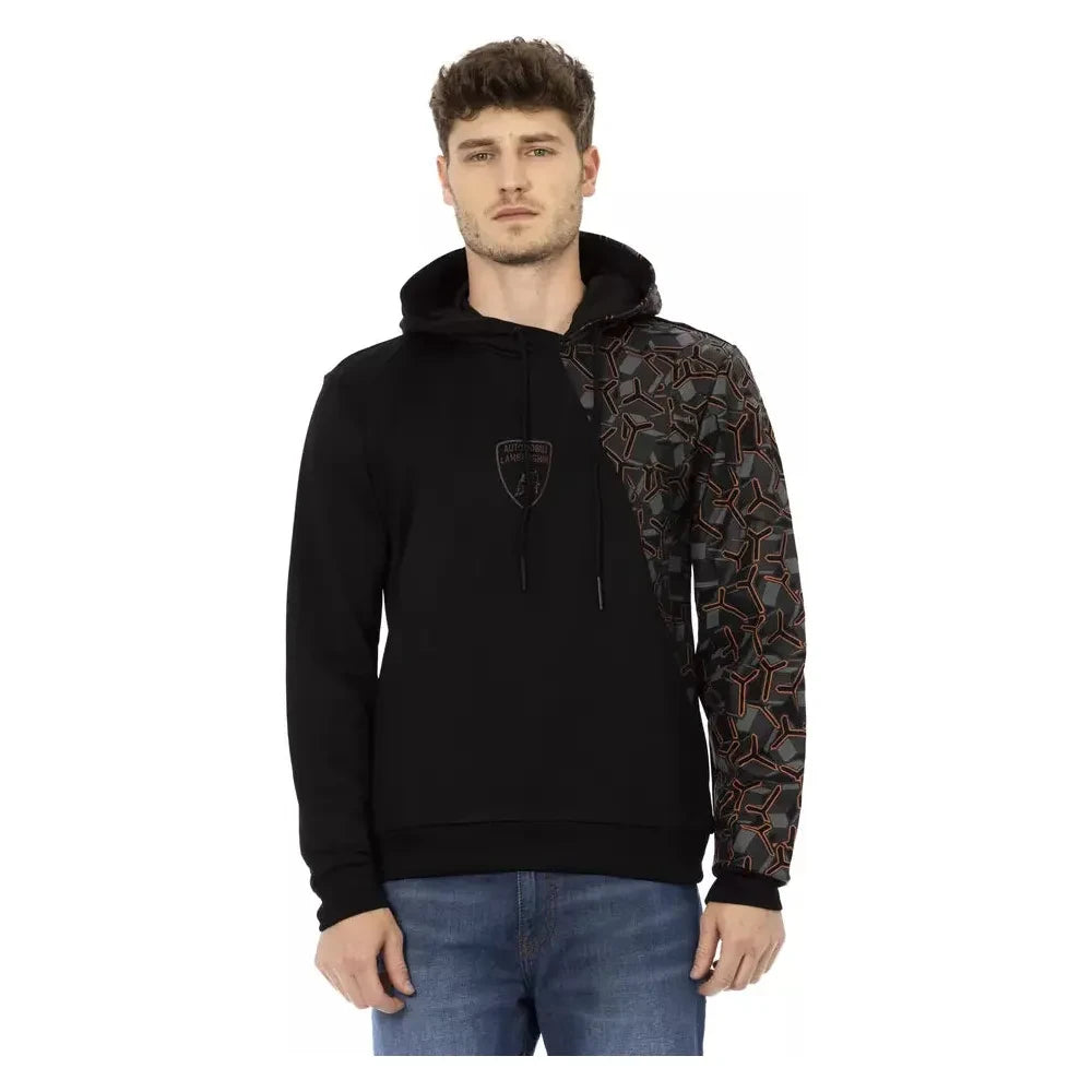 Automobili Lamborghini Black Cotton Men's Hoodie Automobili Lamborghini