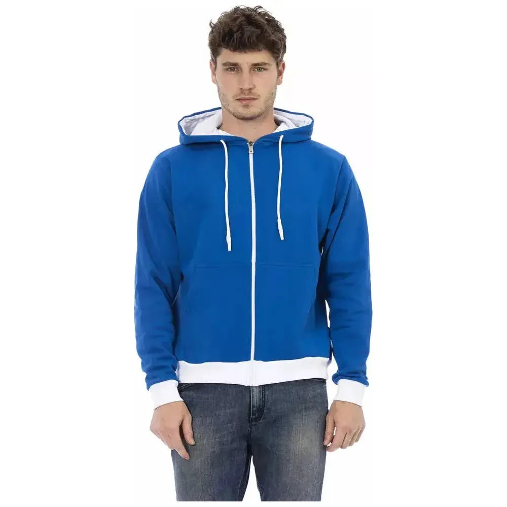 Baldinini Trend Blue Wool Men Sweater