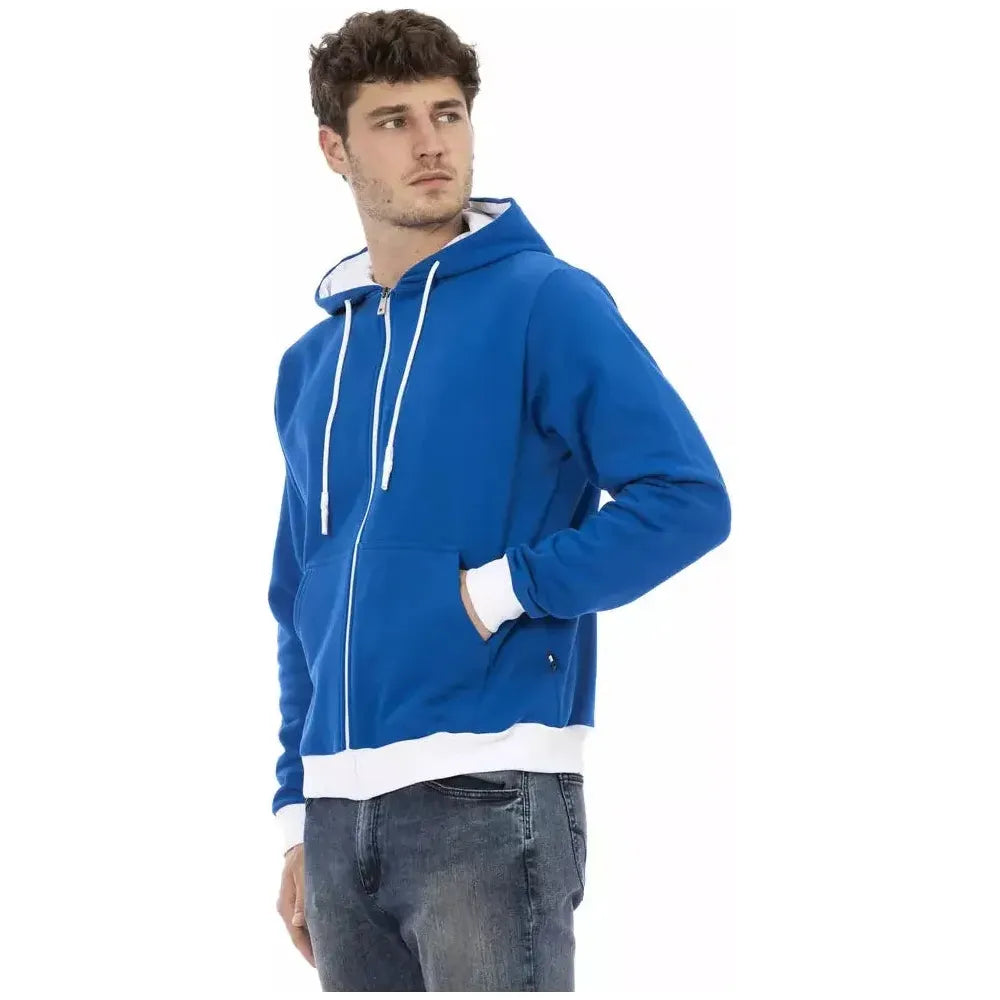 Baldinini Trend Blue Wool Men Sweater