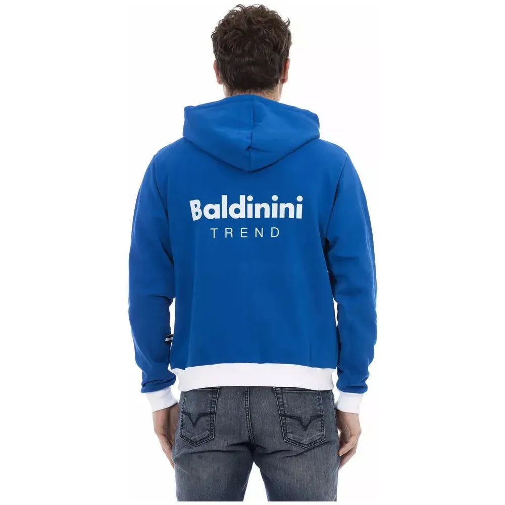 Baldinini Trend Blue Wool Men Sweater Baldinini Trend