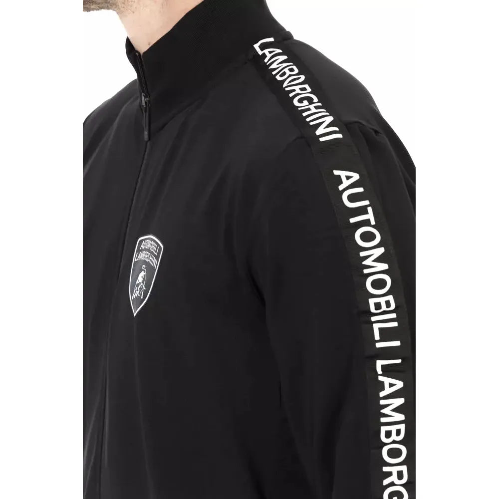 Automobili Lamborghini Black Polyester Men's Sweatshirt Automobili Lamborghini