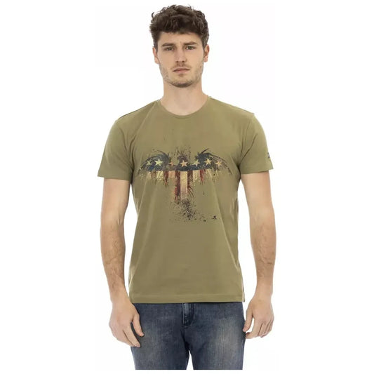 Trussardi Action Green Cotton Men's T-Shirt Trussardi Action