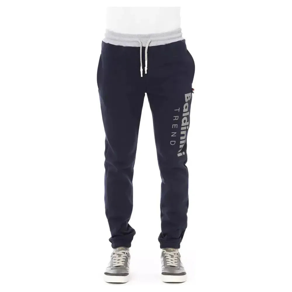 Baldinini Trend Blue Cotton Men Sport Pant