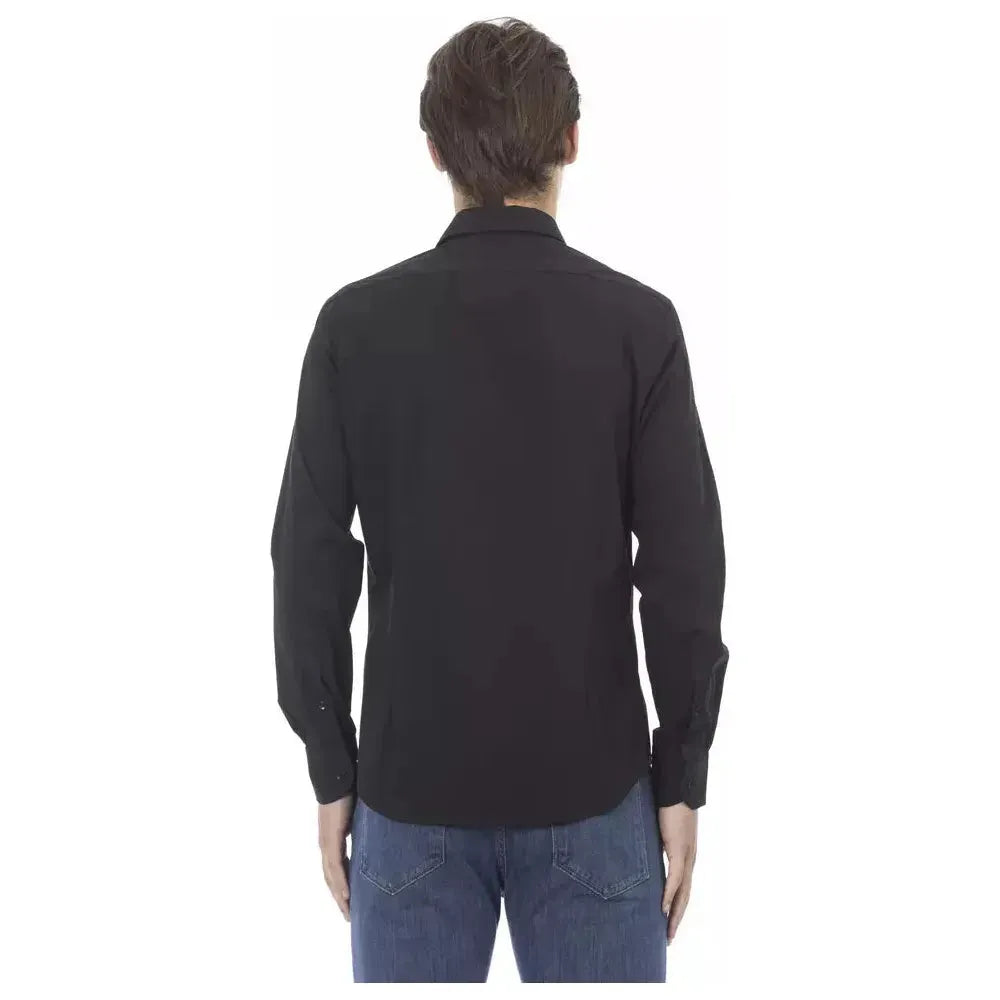 Baldinini Trend Black Cotton Men Shirt