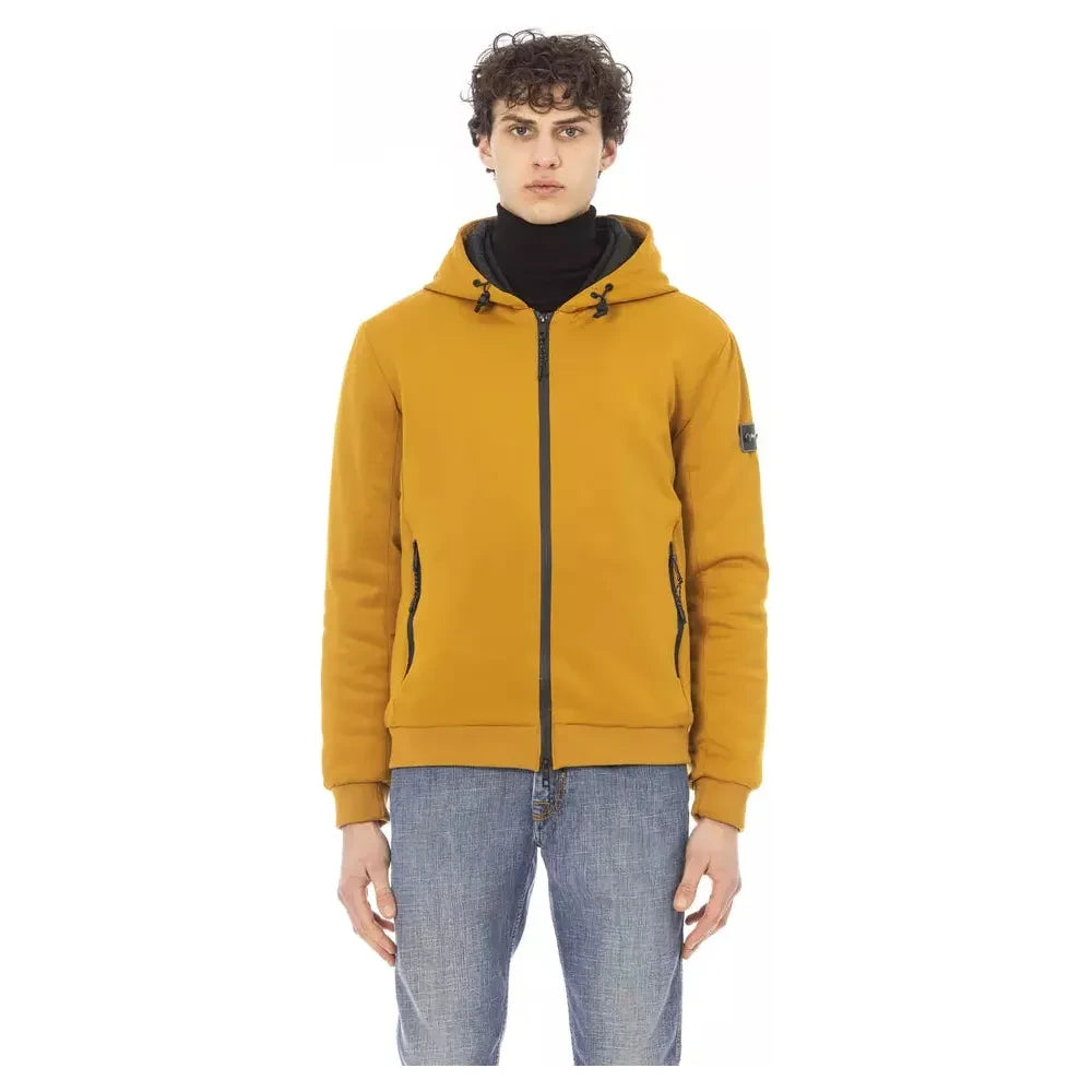 Baldinini Trend Yellow Polyester Men Jacket Baldinini Trend