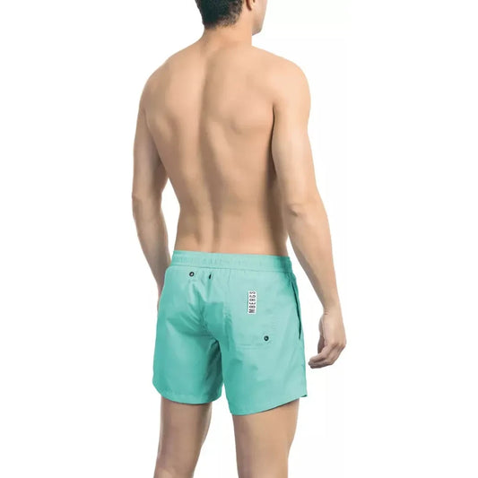 Bikkembergs Light Blue Polyamide Men Swim Short Bikkembergs