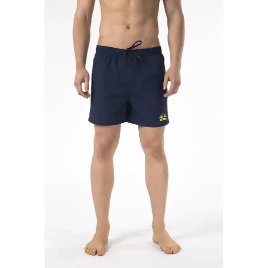 Just Cavalli Blue Nylon Men Swimwear Just Cavalli