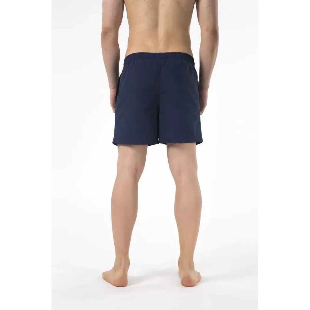 Just Cavalli Blue Nylon Men Swimwear Just Cavalli