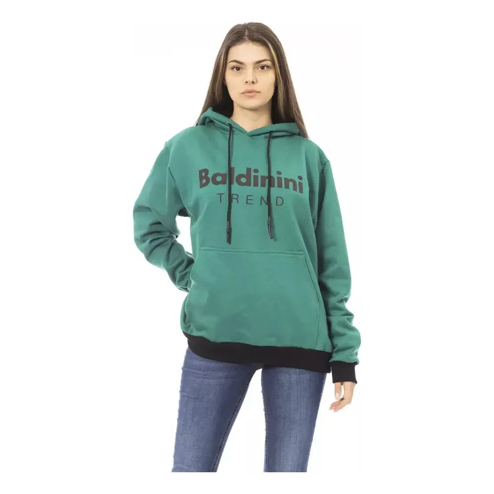 Baldinini Trend Black Cotton Women Hoodie Baldinini Trend