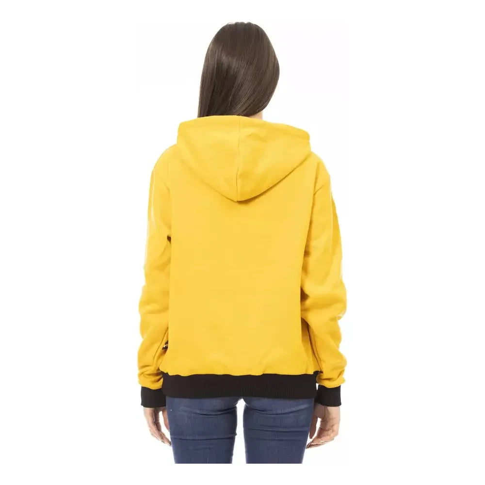 Baldinini Trend Yellow Cotton Women Hoodie Baldinini Trend