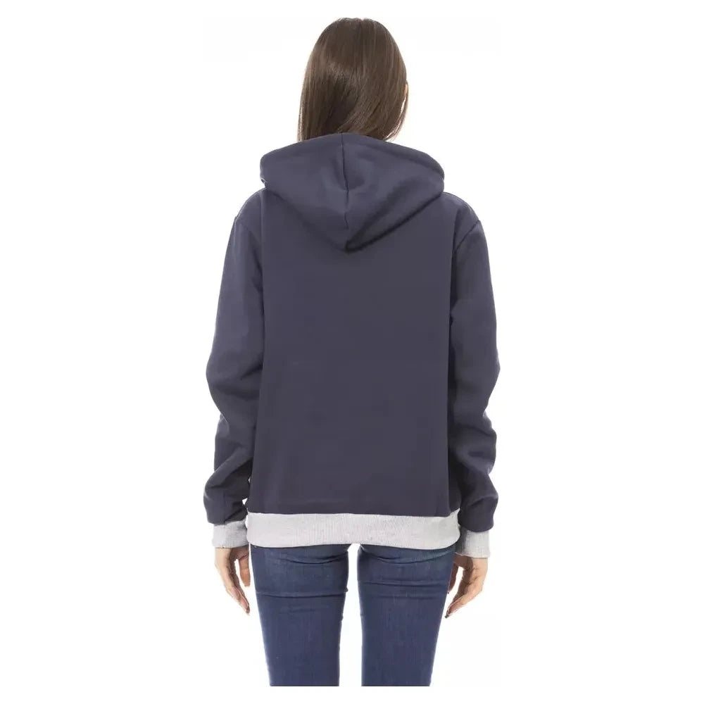 Baldinini Trend Blue Cotton Women Sweater Baldinini Trend