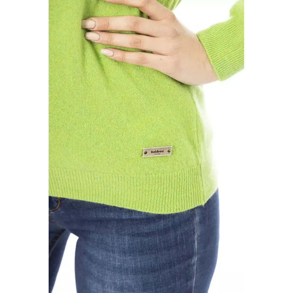 Baldinini Trend Green Wool Women Sweater Baldinini Trend