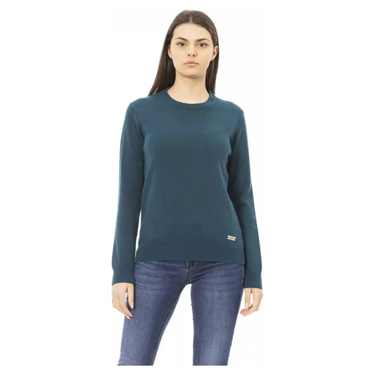 Baldinini Trend Green Wool Women Sweater Baldinini Trend