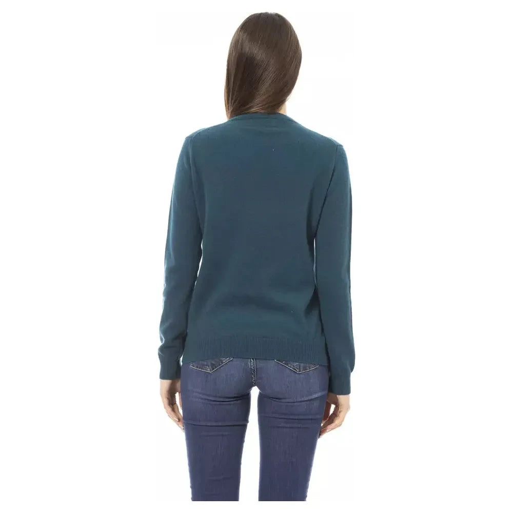 Baldinini Trend Green Wool Women Sweater Baldinini Trend