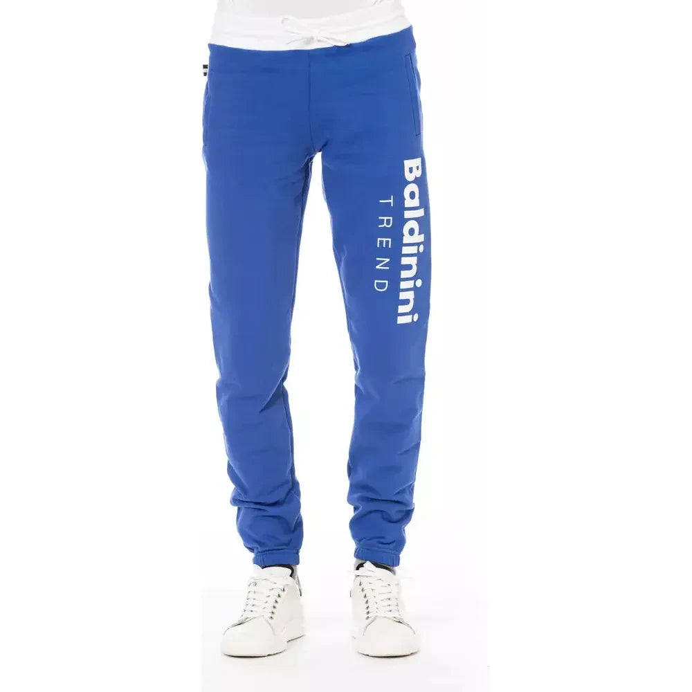 Baldinini Trend Blue Cotton Men's Sport Pant Baldinini Trend