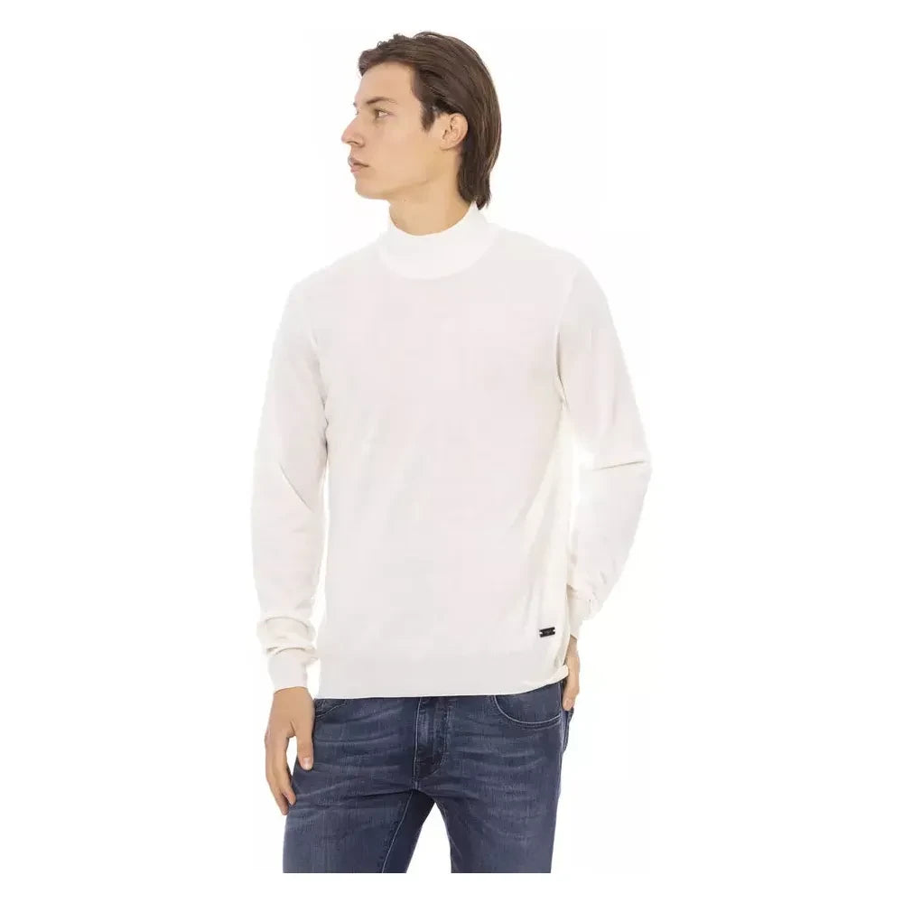 Baldinini Trend White Fabric Men Sweater Baldinini Trend