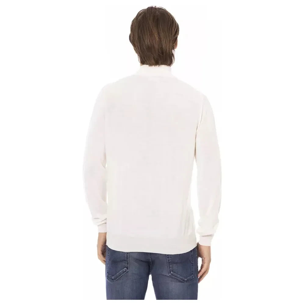 Baldinini Trend White Fabric Men Sweater Baldinini Trend