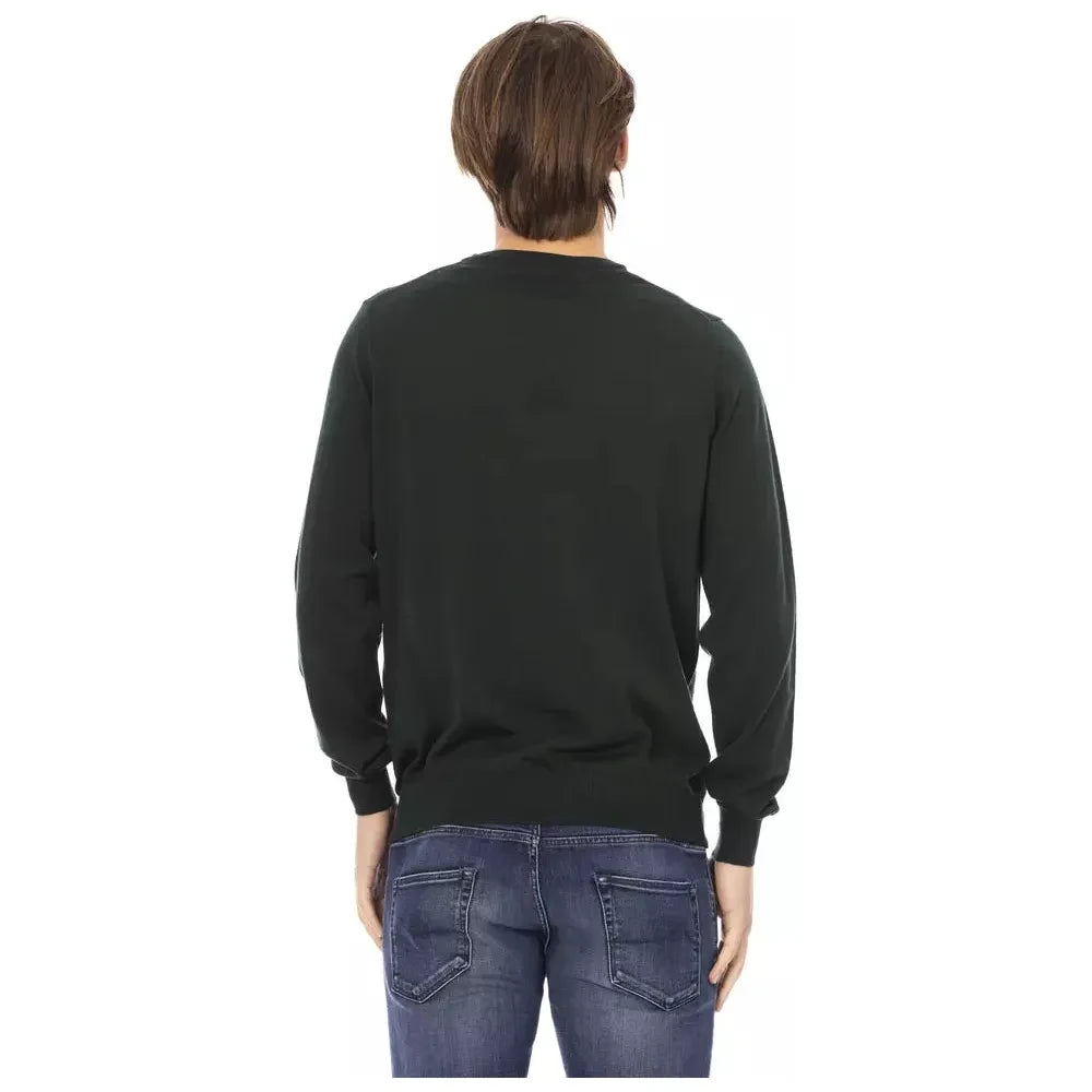 Baldinini Trend Green Fabric Men Sweater Baldinini Trend