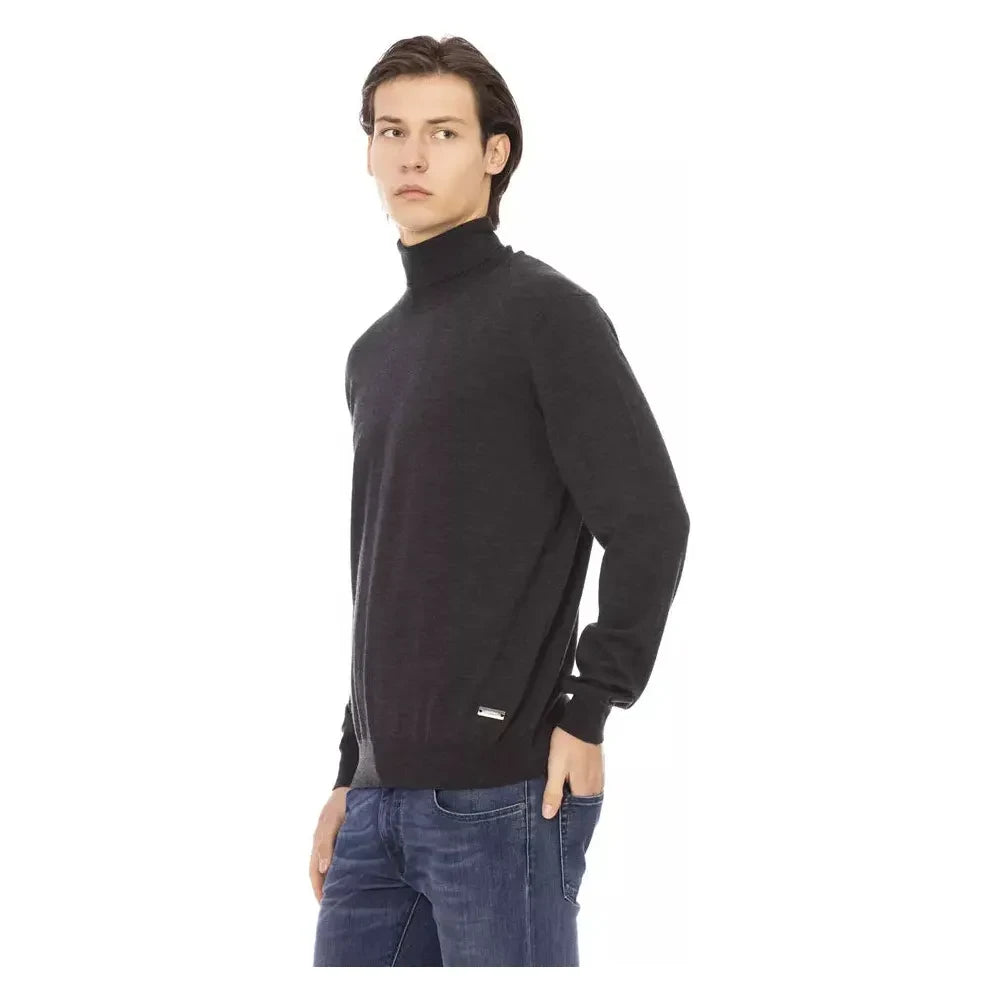 Baldinini Trend Brown Fabric Men Sweater Baldinini Trend