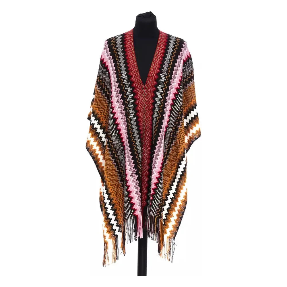 Missoni Multicolor Wool Women Poncho Missoni