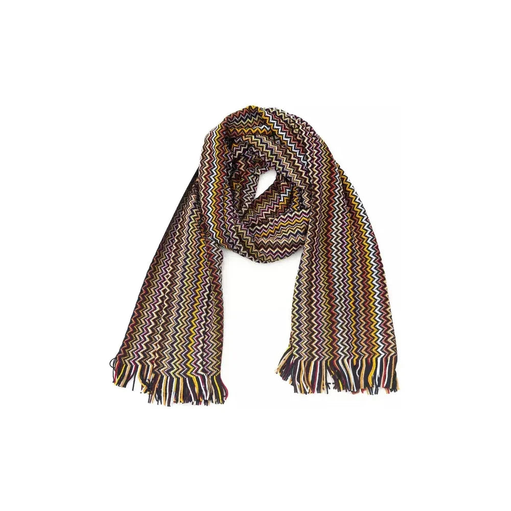 Missoni Multicolor Wool Men Scarf Missoni