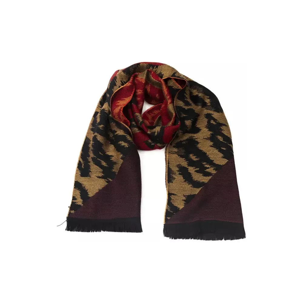 Cavalli Class Brown Wool Men Scarf Scarves Cavalli Class