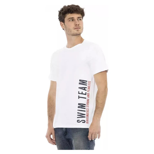 Bikkembergs White Cotton Men's T-Shirt Bikkembergs