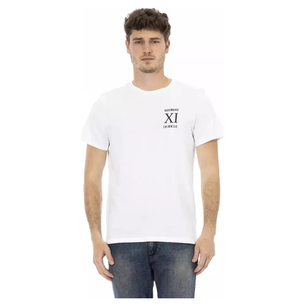 Bikkembergs White Cotton Men's T-Shirt Bikkembergs