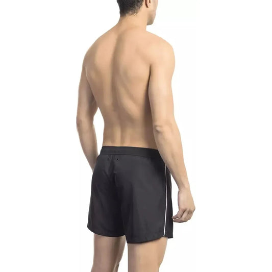 Bikkembergs Black Polyester Men Swim Short Bikkembergs