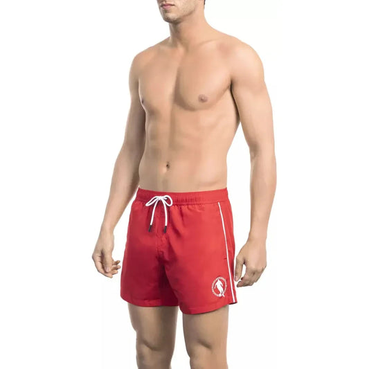 Bikkembergs Red Polyester Men's Swim Short Bikkembergs