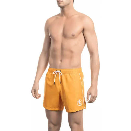 Bikkembergs Orange Polyester Mens Swim Short Bikkembergs