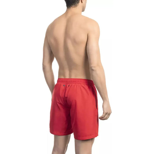 Bikkembergs Red Polyester Men Swimwear Bikkembergs