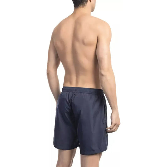 Bikkembergs Blue Polyester Men Swim Short Bikkembergs